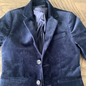Beautiful toddler boys Ludlum navy velvet blazer from j crew
